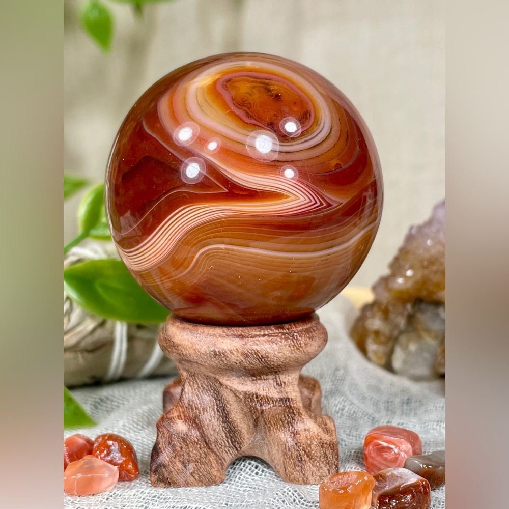 1878 Botswana Agate Crystal Sphere